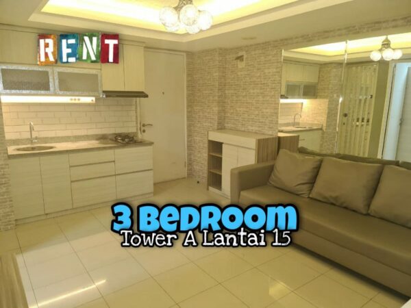 Disewakan Apartemen Bassura City 3 Bedroom Furnished Tower Alamanda Lantai 15