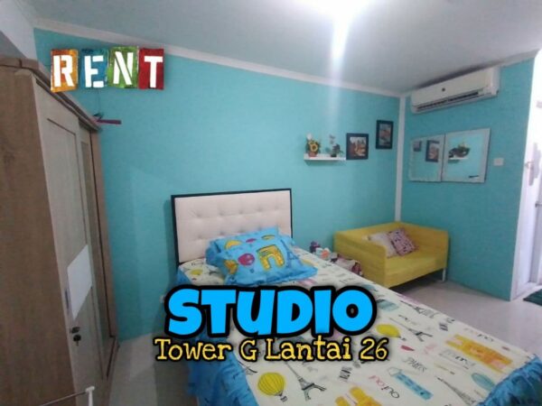 Sewa Studio Tower Geranium Lantai 26 Apartemen Bassura City